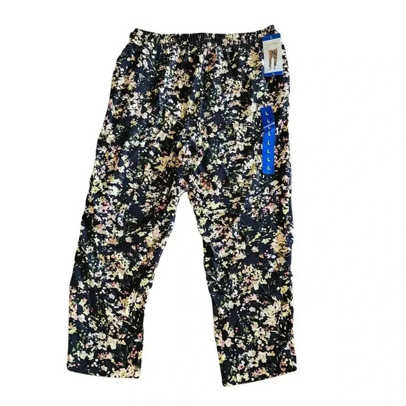 NWT Jessica Simpson Pant Women Size Large Multicolor Bouquet Splash Pull On - Picture 4 of 11